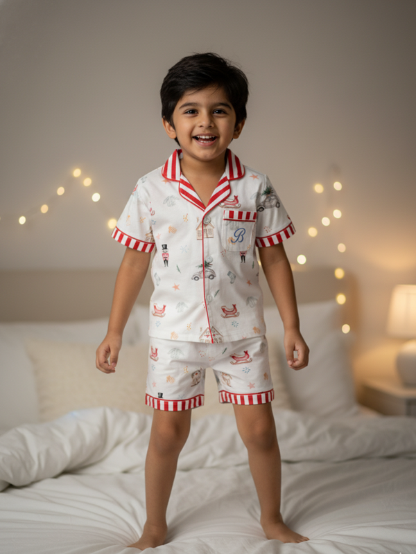 Half Sleeve Cotton Pyjama Set for Boys