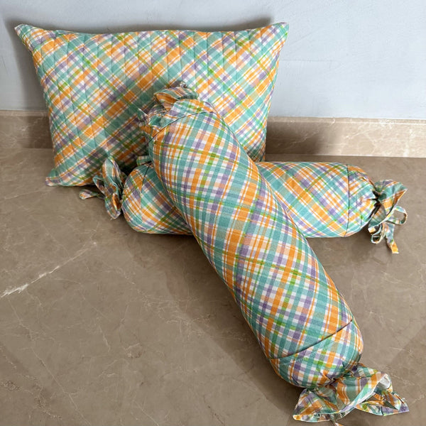 Tangy Pineapple Pillow & Bolsters Set