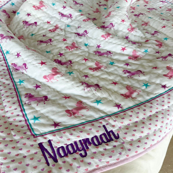 Playful Unicorn Quilt