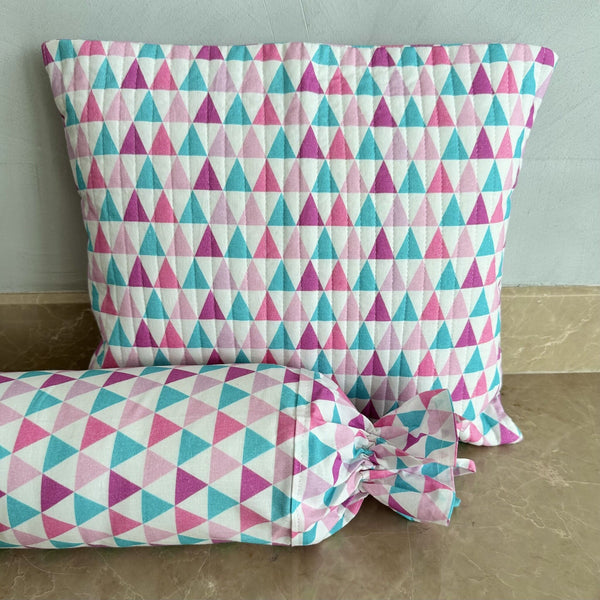 Playful Unicorn Pillow & Bolsters Set