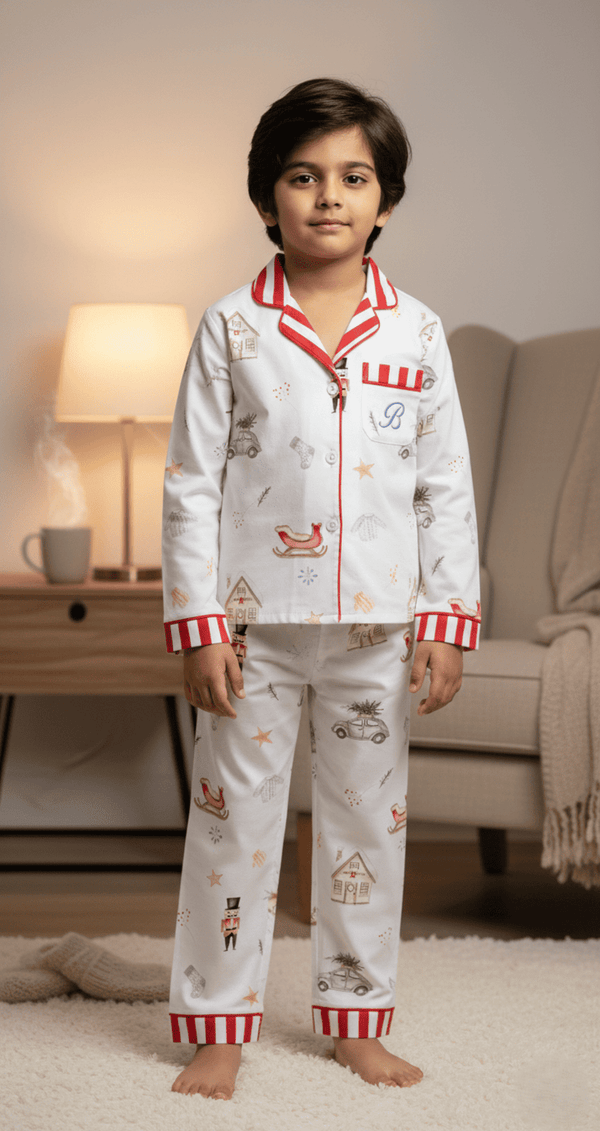 Full Sleeve Cotton Pyjama Set for Boys